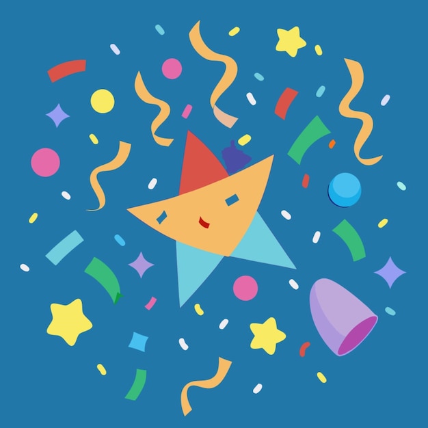 Vector a cartoon drawing of a star with a smile on it