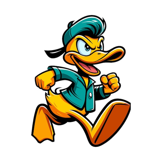 Vector cartoon duck vector illustration