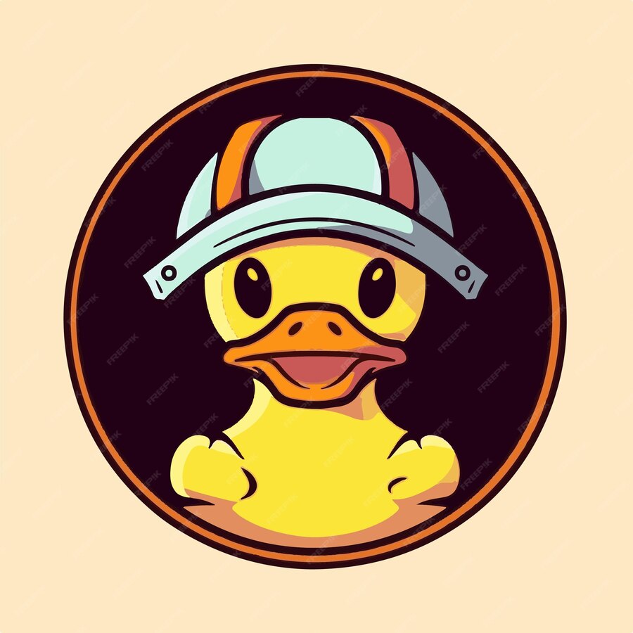 Premium Vector | A cartoon duck with a hat on it