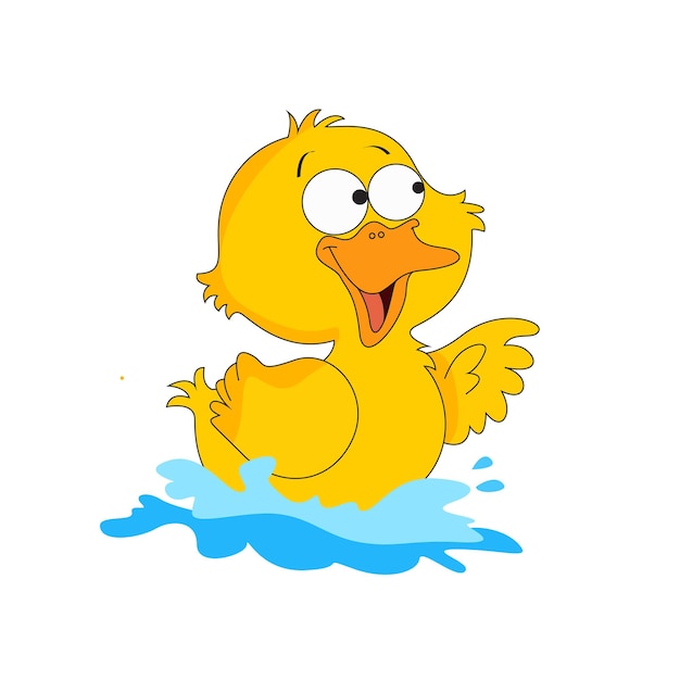 A cartoon duck with a white background