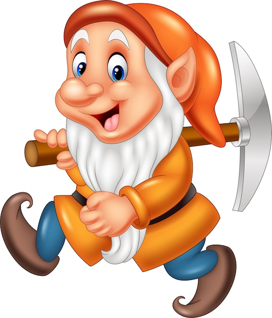 Cartoon dwarf miner