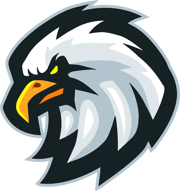 Cartoon eagle head mascot design