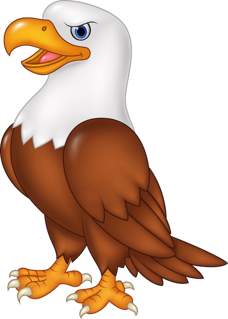 Cartoon eagle posing