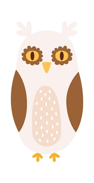 Vector cartoon eagleowl bird