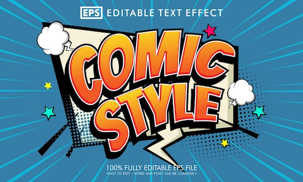 Cartoon editable text effect in comic style