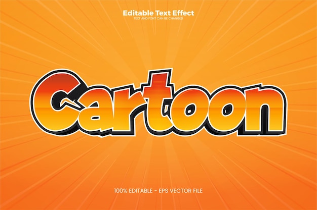Cartoon editable text effect in modern trend style