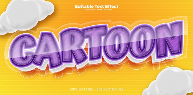 Cartoon editable text effect in modern trend style