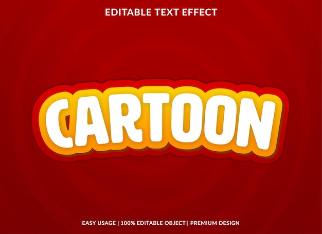 cartoon editable text effect template use for business logo and brand