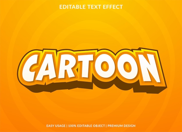 cartoon editable text effect template use for business logo and brand