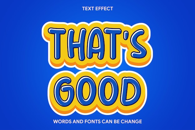 Cartoon editable text effect