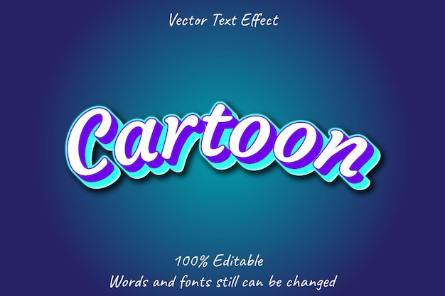 Cartoon editable text effect