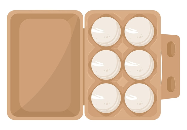 Chicken eggs are fresh in a cardboard package on transparent background PNG  - Similar PNG