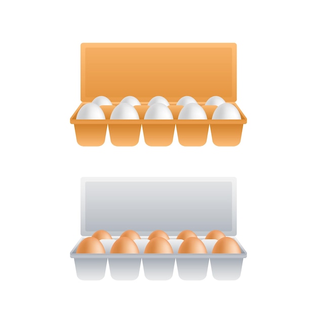 Vector cartoon eggs transparent background 3d vector icon