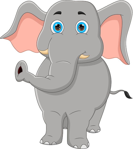 cartoon elephant isolated on white background