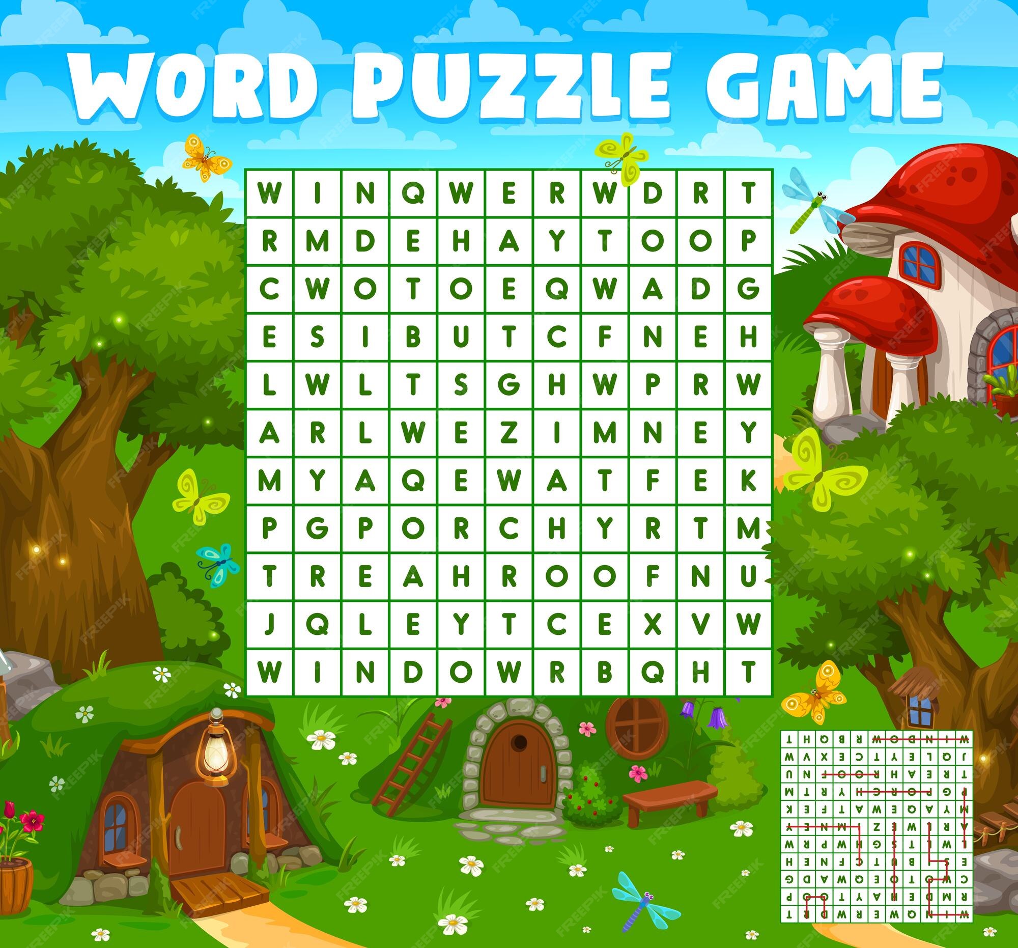 Premium Vector Cartoon elf village houses and dwellings puzzle Premium Vector Cartoon elf village houses and dwellings puzzle