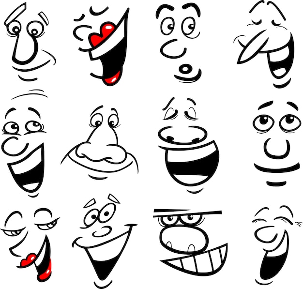 Cartoon emoties illustratie