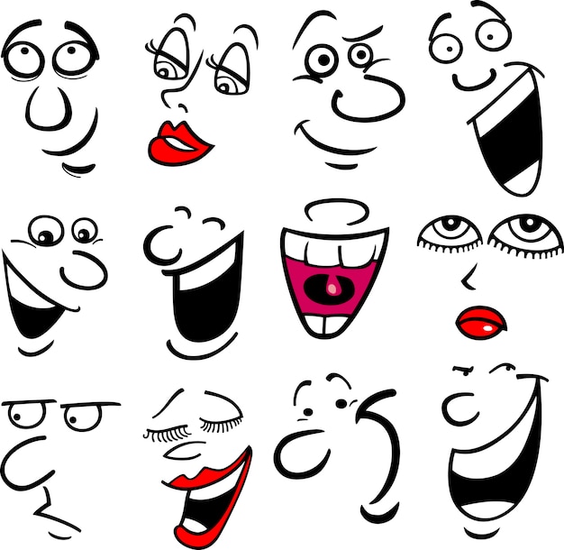 Cartoon emotions illustration