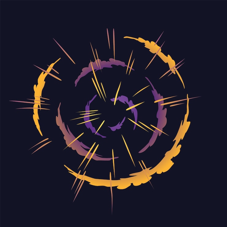 Vector cartoon explosion icon comic book element boom cloud and flame smoke and explode boom effect vector element for game design