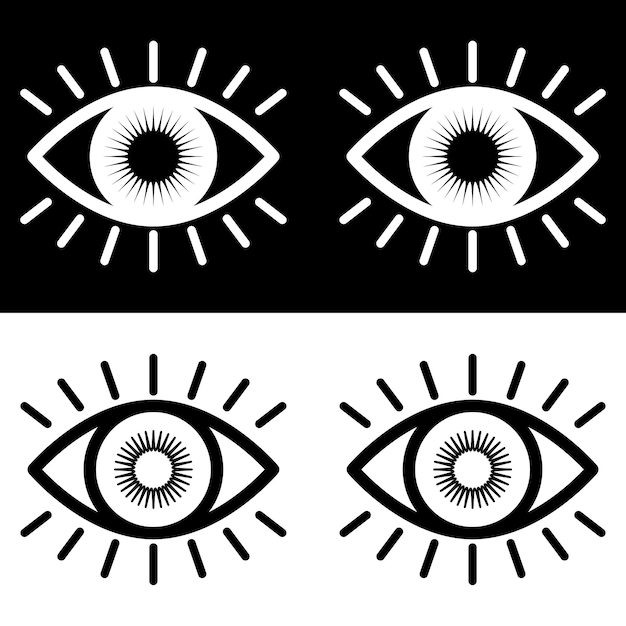 Vector cartoon eyes icon design illustration design