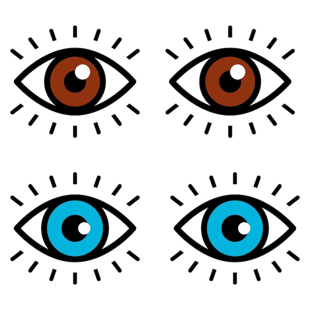 Cartoon eyes icon design illustration design