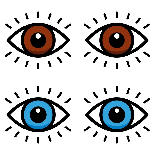 Cartoon eyes icon design illustration design