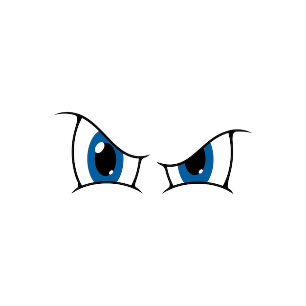 Cartoon eyes smile emoji and chat sticker icon