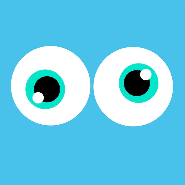 Cartoon eyes uitdrukking vector illustratie