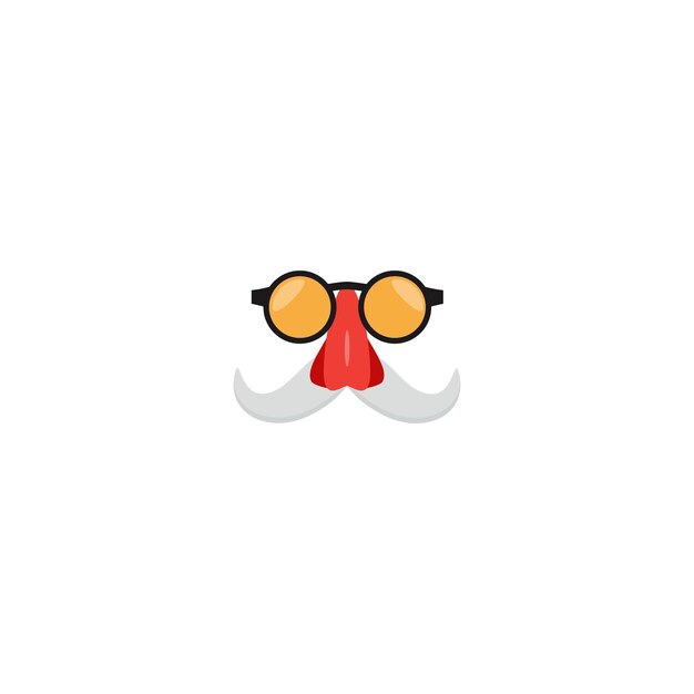 Vector a cartoon face with sunglasses and a mustache