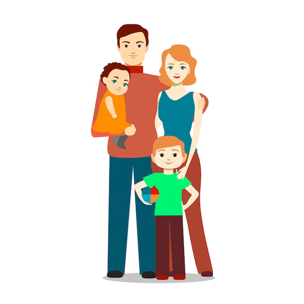 Vector cartoon family characters people vector