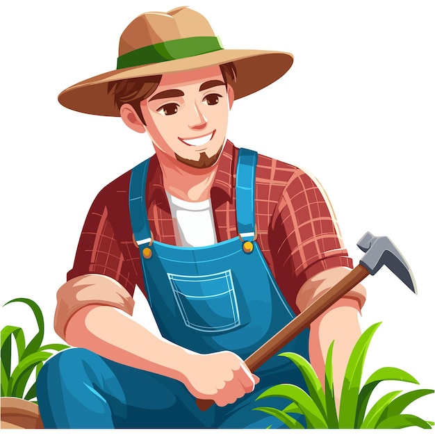 cartoon farmer Vector illustration