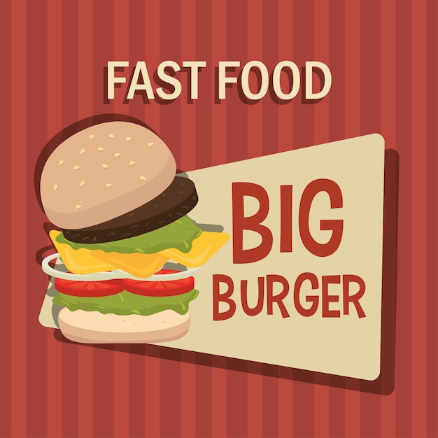 cartoon fast food design 