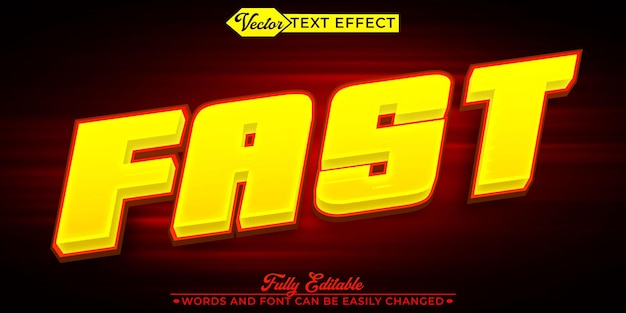 Cartoon Fast Food Vector Fully Editable Smart Object Text Effect