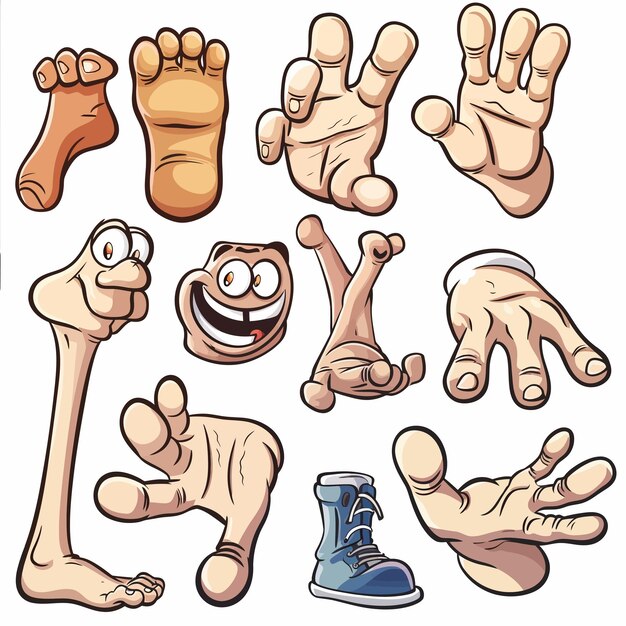 Vector cartoon_feet_armscute_cartoones