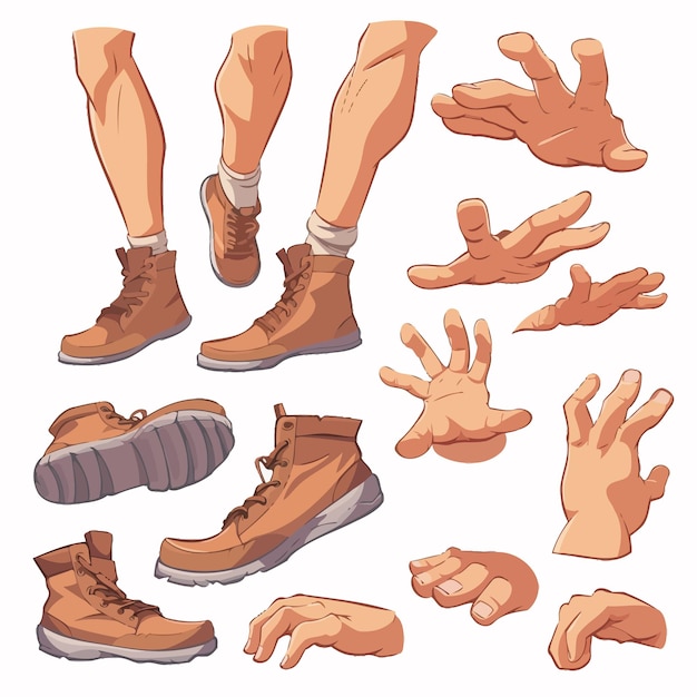 Vector cartoon_feet_armscute_cartoones