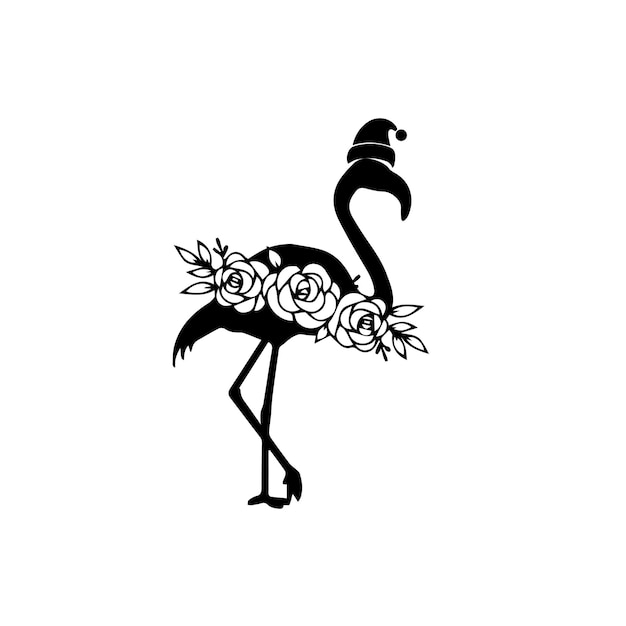 Vector cartoon flamingo cute