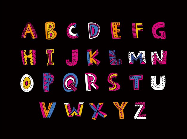 Vector cartoon font design vector