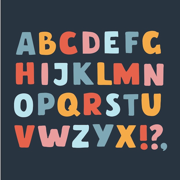 Vector cartoon font