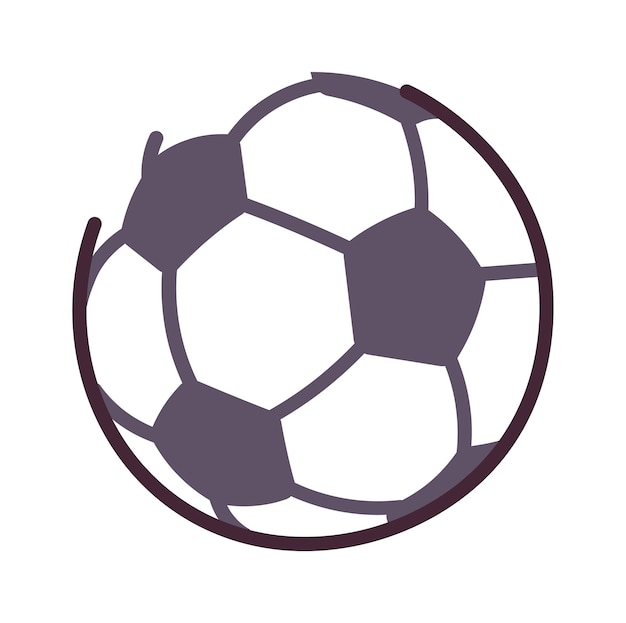 Cartoon football ball icon Vector illustration