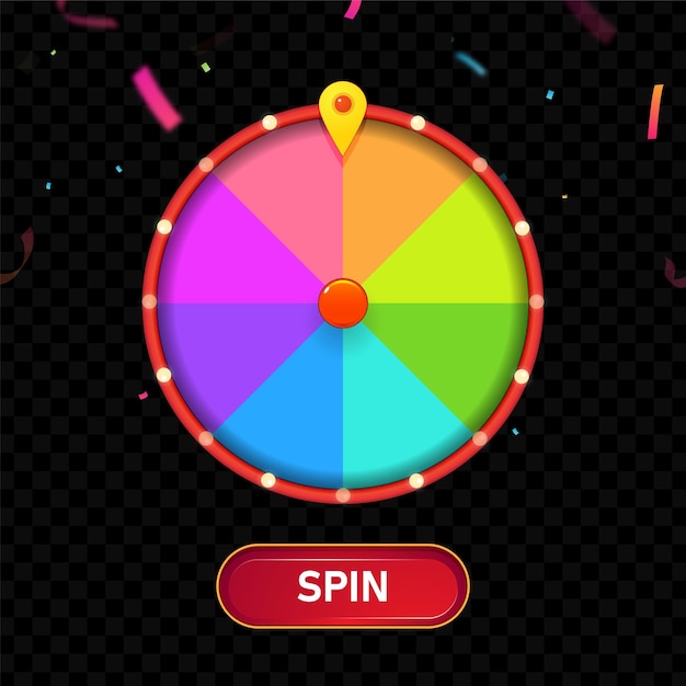 Vector cartoon fortune wheel illustration