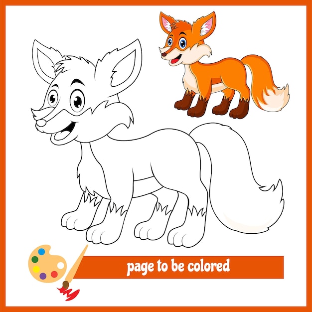 Cartoon fox 1 coloring pictures