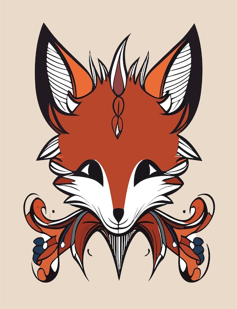 Cartoon Fox 2D Vector Design