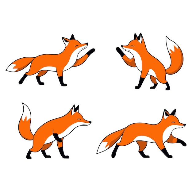 a cartoon fox illustration