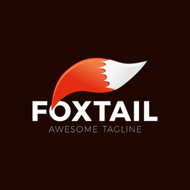 Cartoon fox tail logo