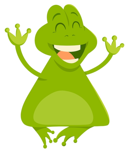 Vector cartoon frog animal character