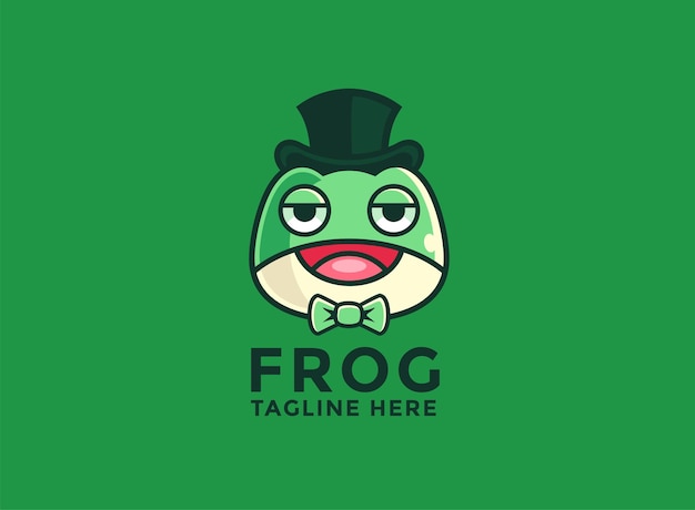 Cartoon Frog Logo Design Template