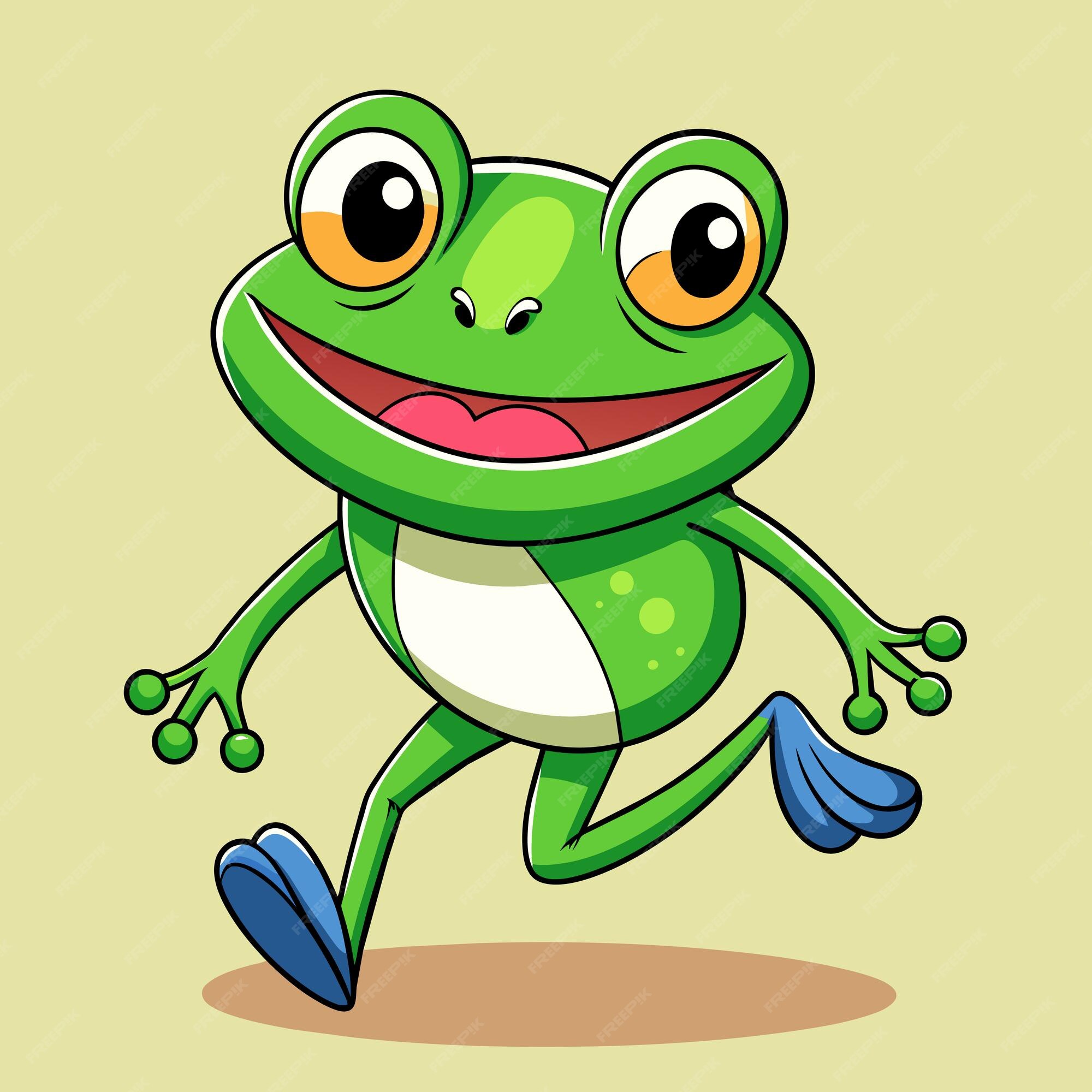 Premium Vector | Cartoon Frog Vector Drawing for Ebooks