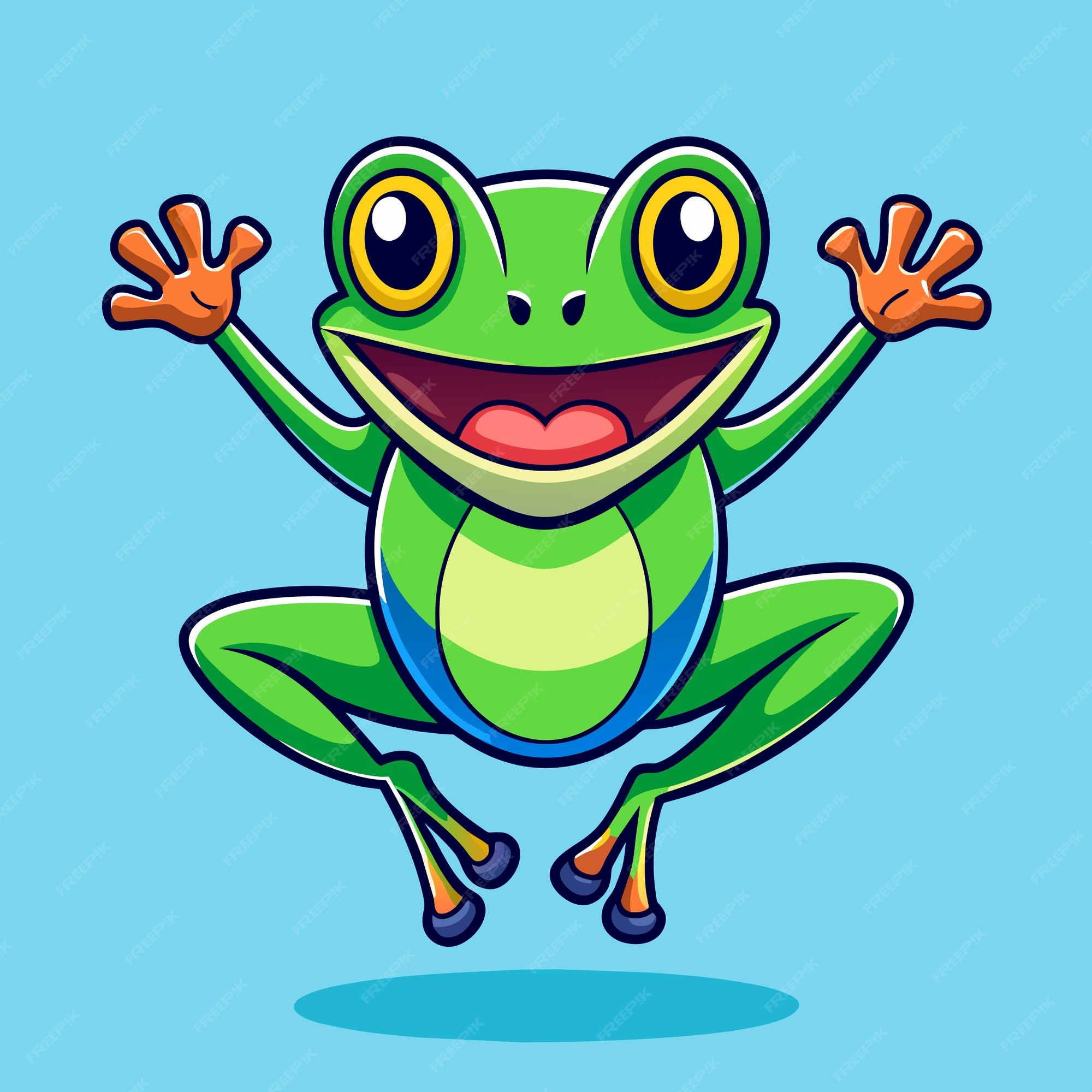 Premium Vector | Cartoon Frog Vector Drawing for Kids Books