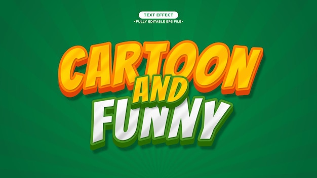 Cartoon and Funny 3D Vector Text Effect