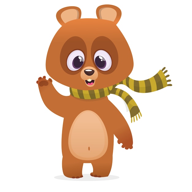 Cartoon funny bear