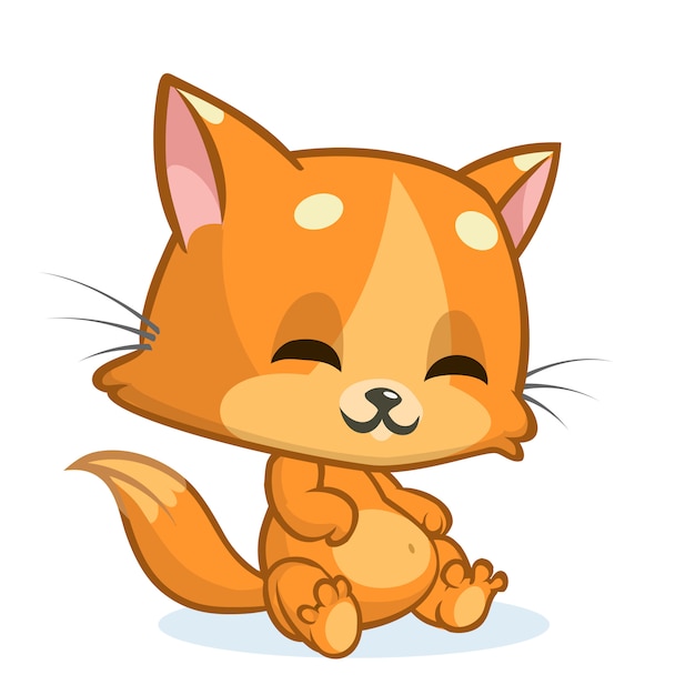 Cartoon funny cat illustration